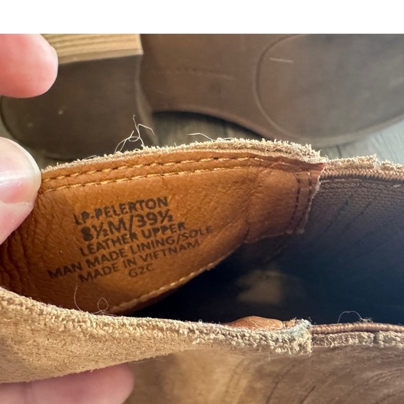Lucky Brand Suede Leather Ankle Boots Pelerton Size 8.5 - Picture 7 of 9